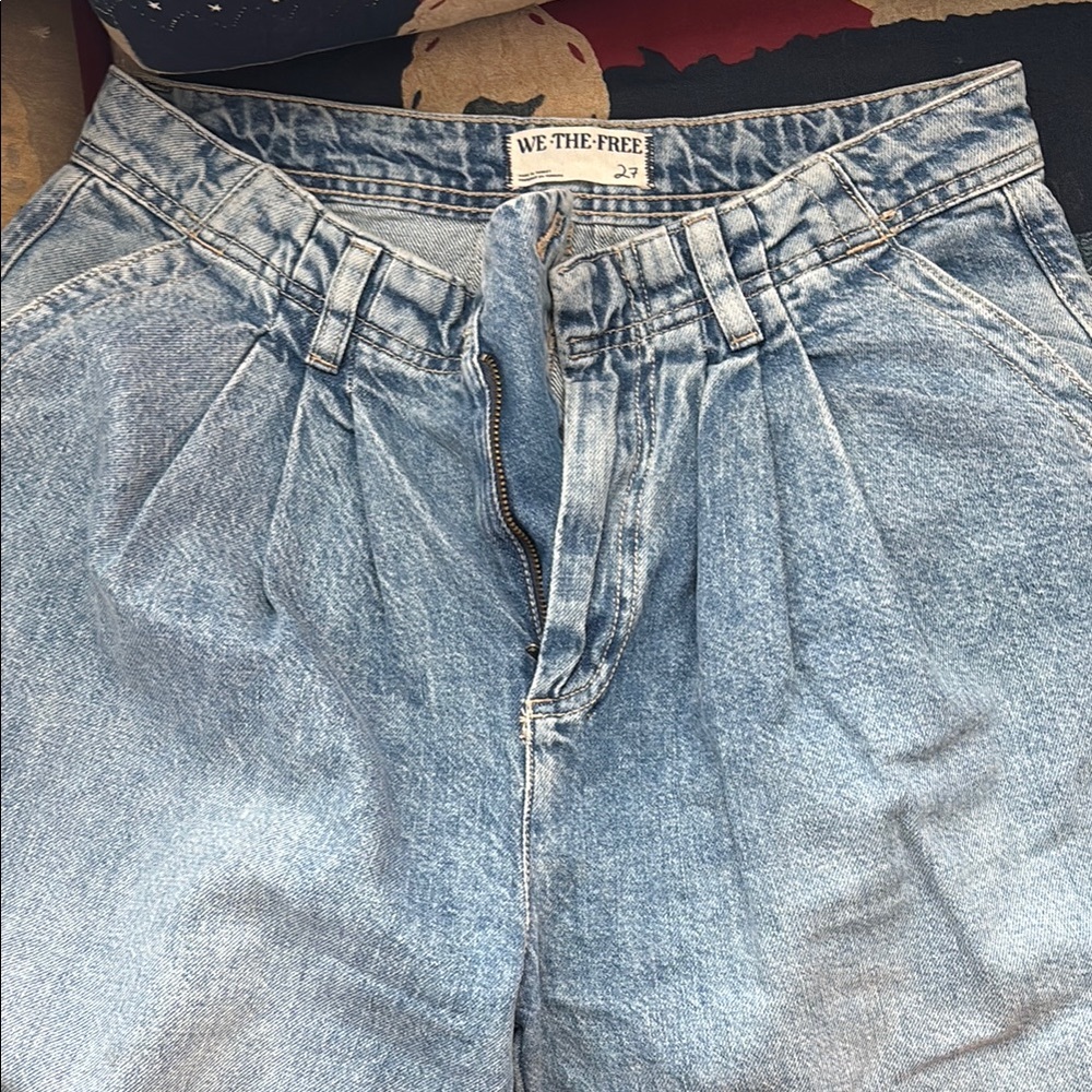 We The Free Blue Flare Wide Leg Jeans